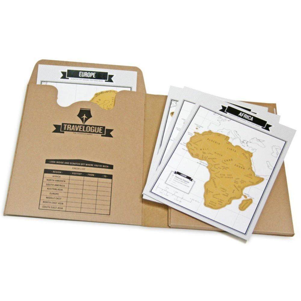 Scratch World Travel Track Map Diary. 