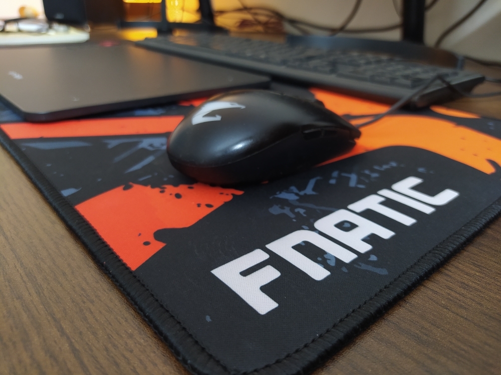 FNATIC Gaming Mouse Pad Extended Size 700mmX300mm For Keyboard & Mouse - Stitched Edge - Speedy Movement - Rubber Base Anti Slip - Optimized For All Gaming Mouse Sensors - Mouse Pad. 