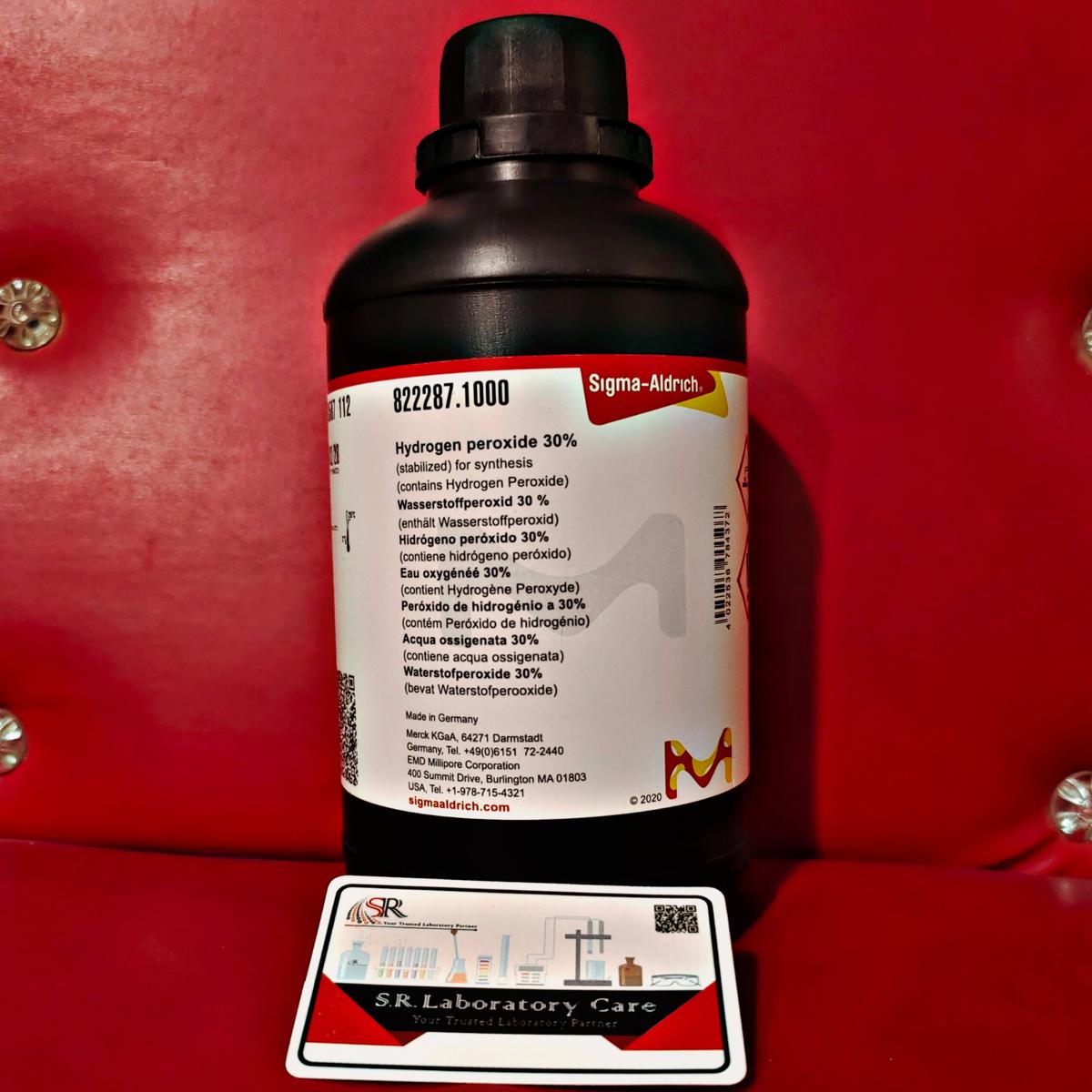 Hydrogen Peroxide | Hydrogen Peroxide 30% Solution | 1000 mL | H2O2 | Merck-Germany | For Laboratory, Disinfectant, Bleaching & Other Uses |