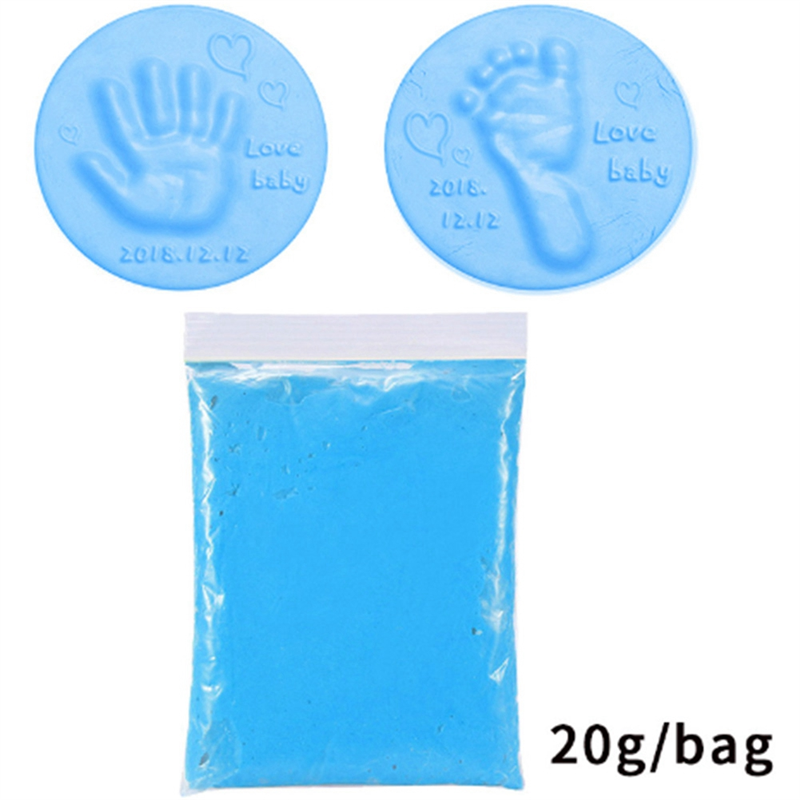 (New)Clay Baby Hand and Footprint Baby Keepake Hand Cating Clay for Infant Hand & Foot Mold - clay
