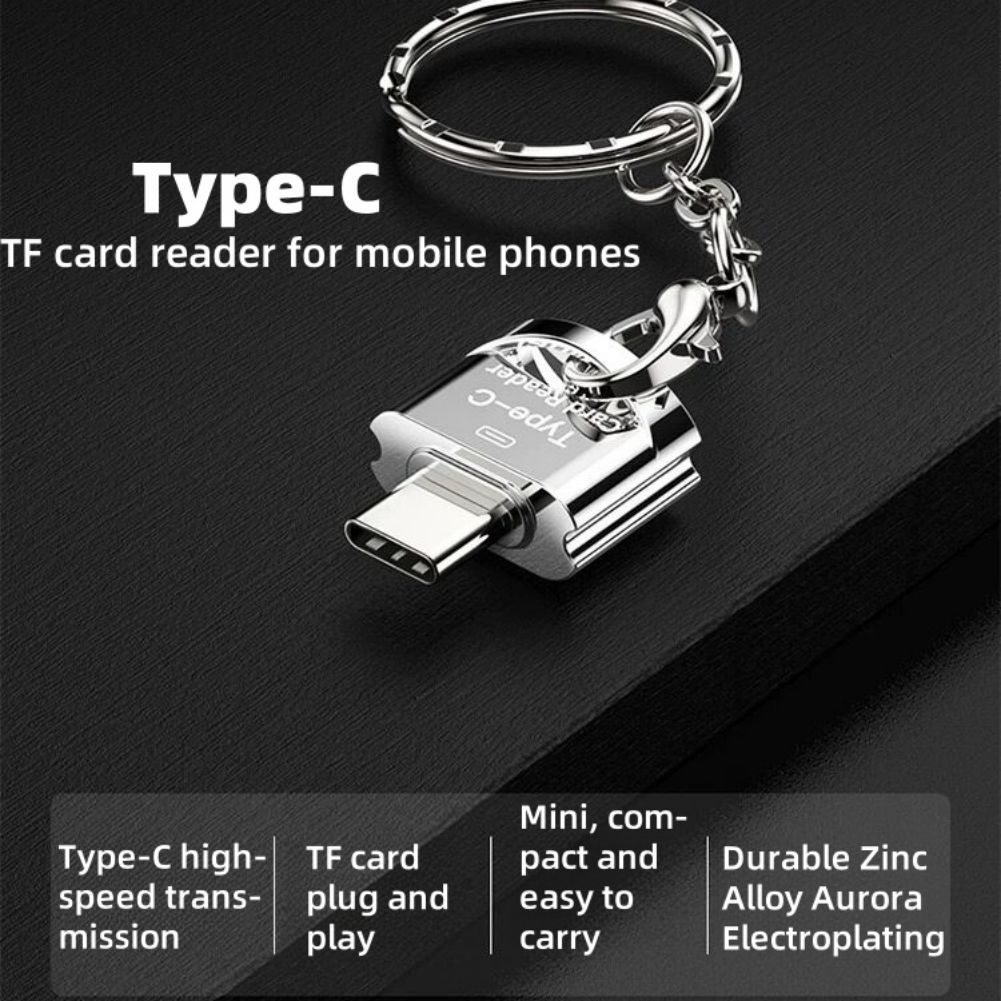 GC Type-C/USB3.1 Mini Card Reader 480Mbps High Speed USB Type C To Micro-SD TF Adapter Card Reader For Phone Laptop