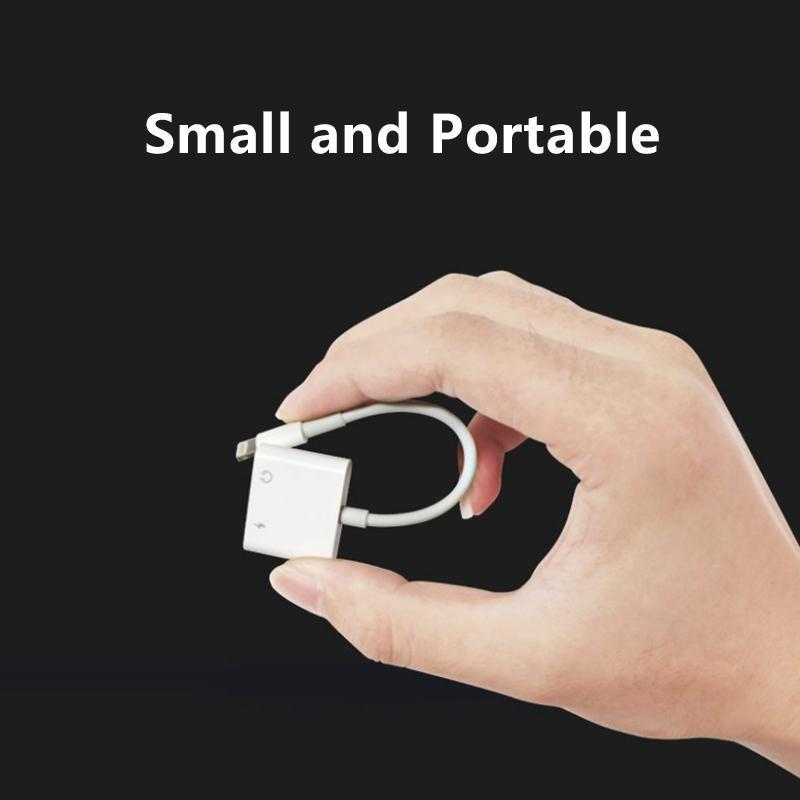 Dual Lightning Headphone Charge Adapter and Audio to 3.5mm Port Charger for iOS 10 and 11.3. 