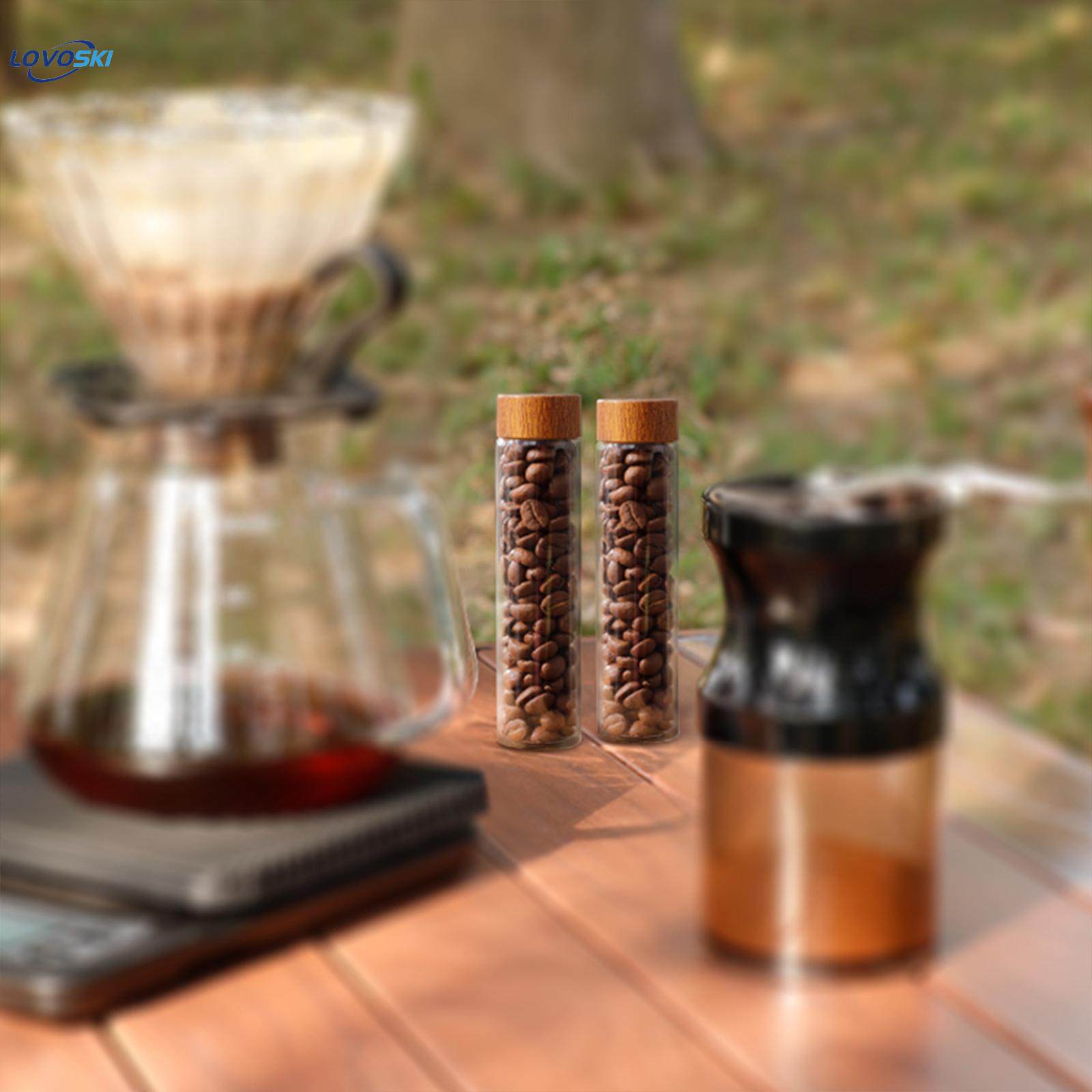 Coffee Bean Dispenser with Display Rack for Coffee Shop Countertop Bar. 