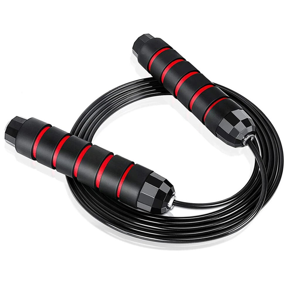Jump Rope Tangle-Free Rapid Speed Jumping Rope Cable with Ball Bearings Steel Skipping Rope Gym Fitness Home Exercise Slim Body