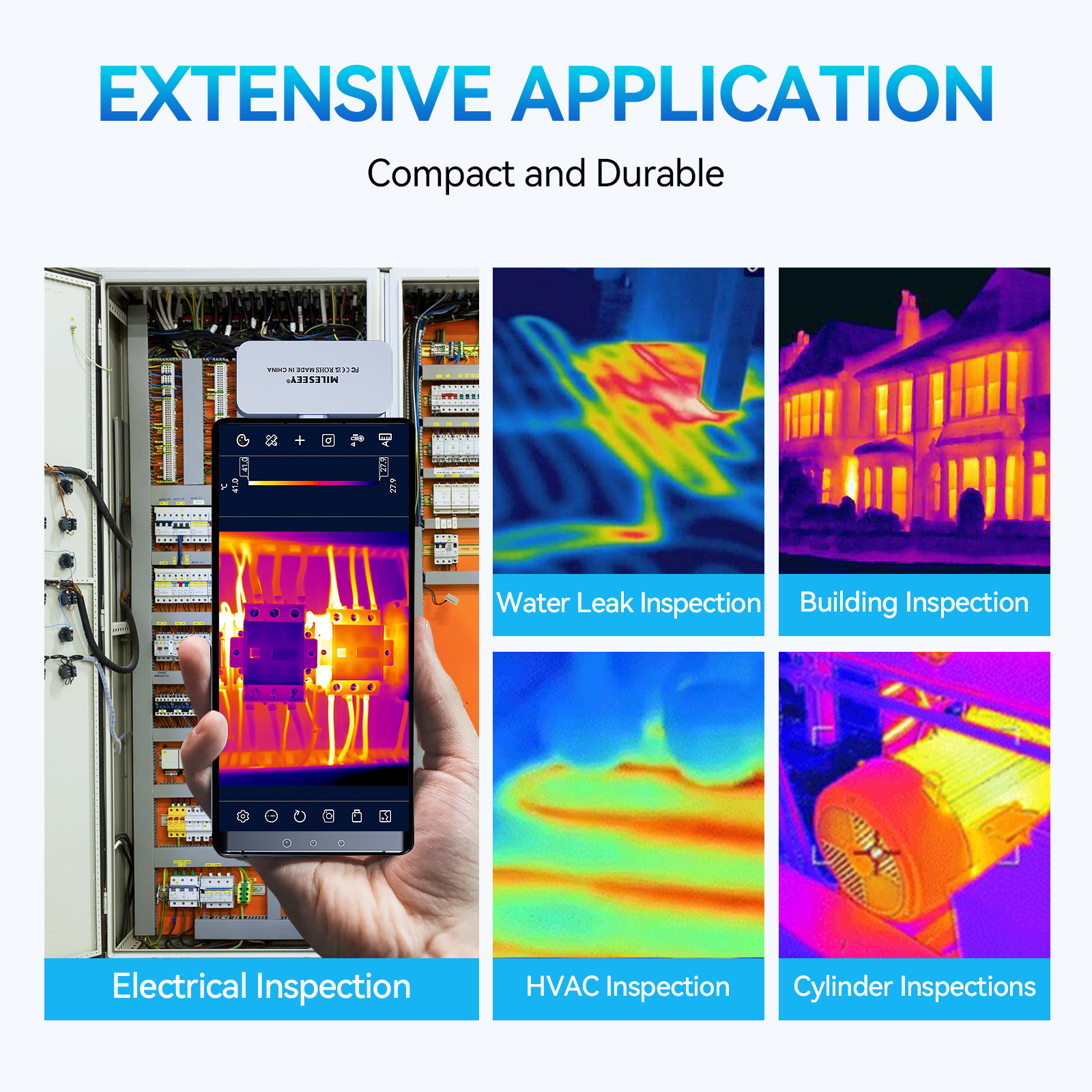 MILESEEY Thermal Camera Android TR160i TR256i 256x192 Infrared Thermal Imager for Phone, Panel Circuit Repair Tool. 