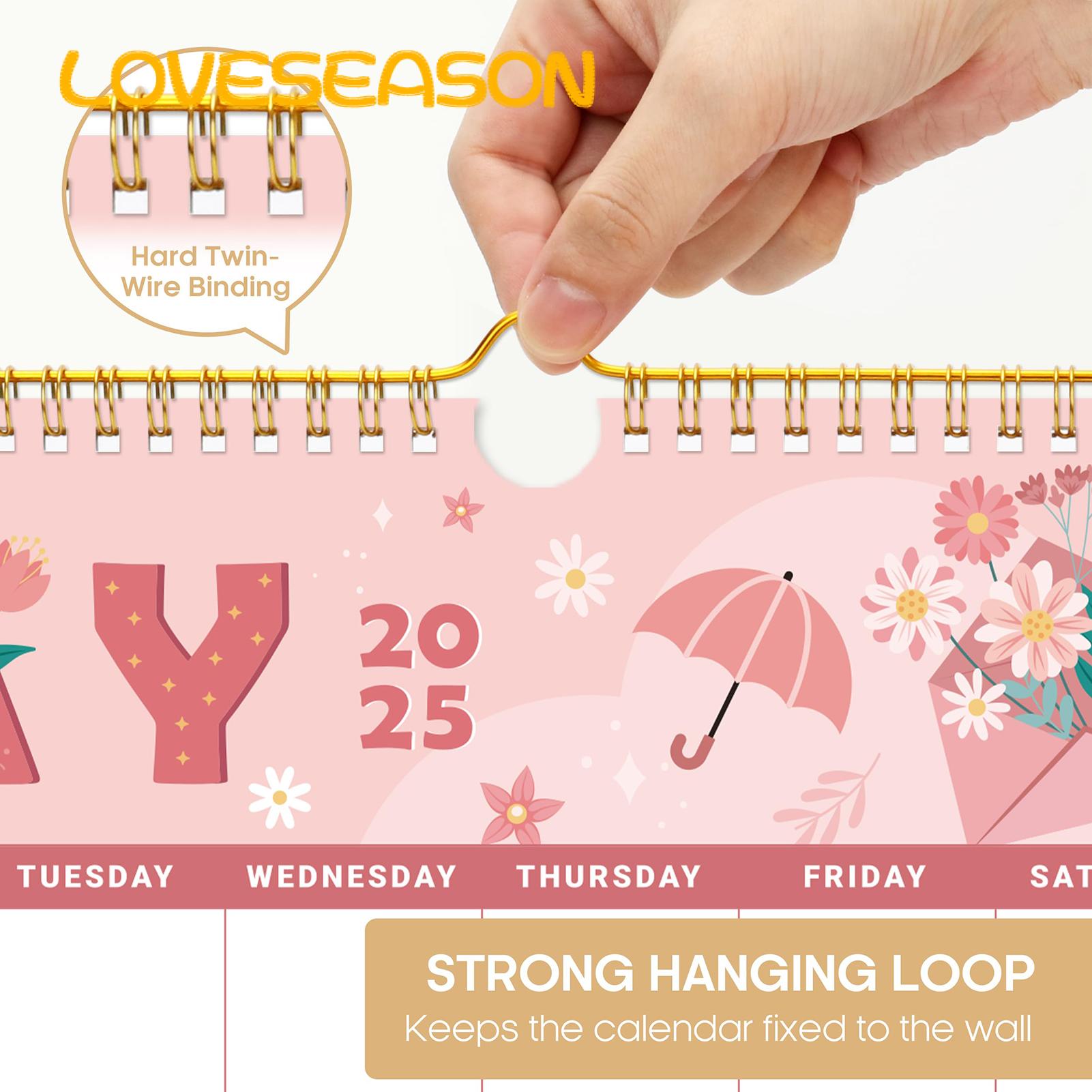 Flexible Wall Calendar 2025-2026 Large Hanging Wall Calendar for Home Office Planner 18-month Schedule Organizer 2025 to June 2026 Spiral Bound Wall Calendar. 