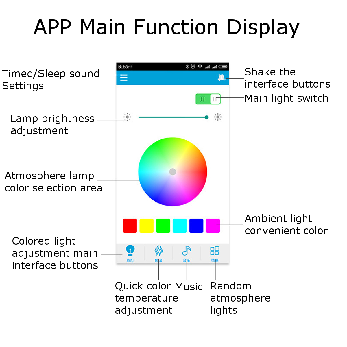 Light up life 36W/72W 40CM Modern LED Music Ceiling Light RGB bluetooth Speaker Down Lamp. 
