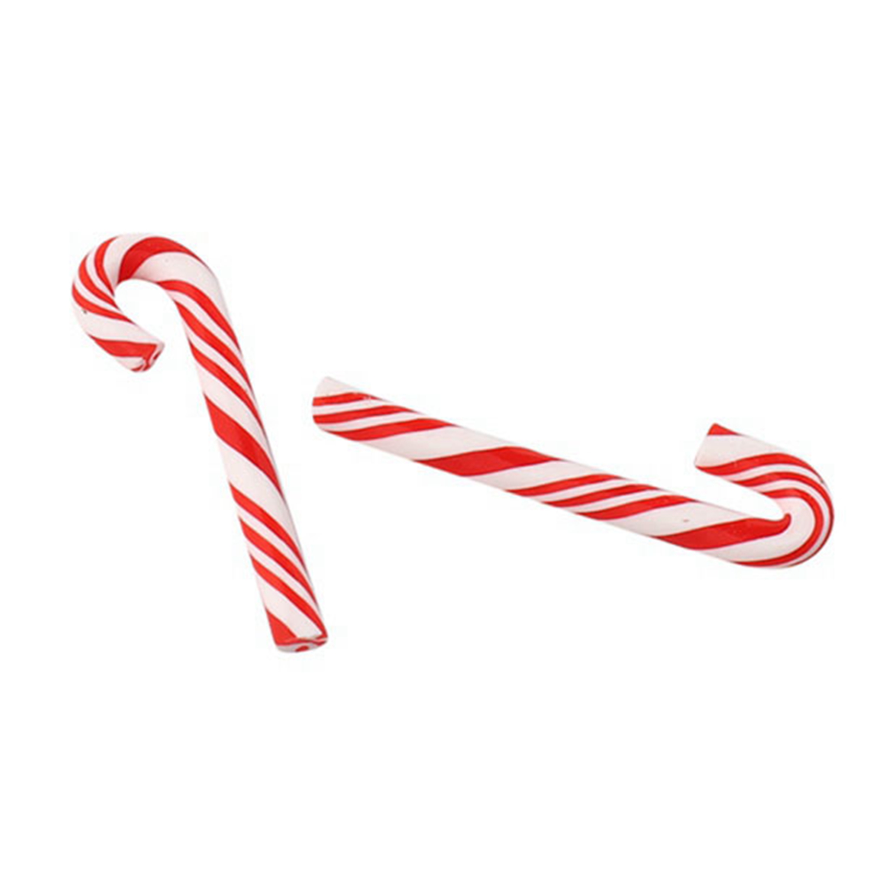 400Pcs Red and White Handmade Christmas Candy Cane Miniature Food Home Decor Clay Candy Cane About 3.2x1cm