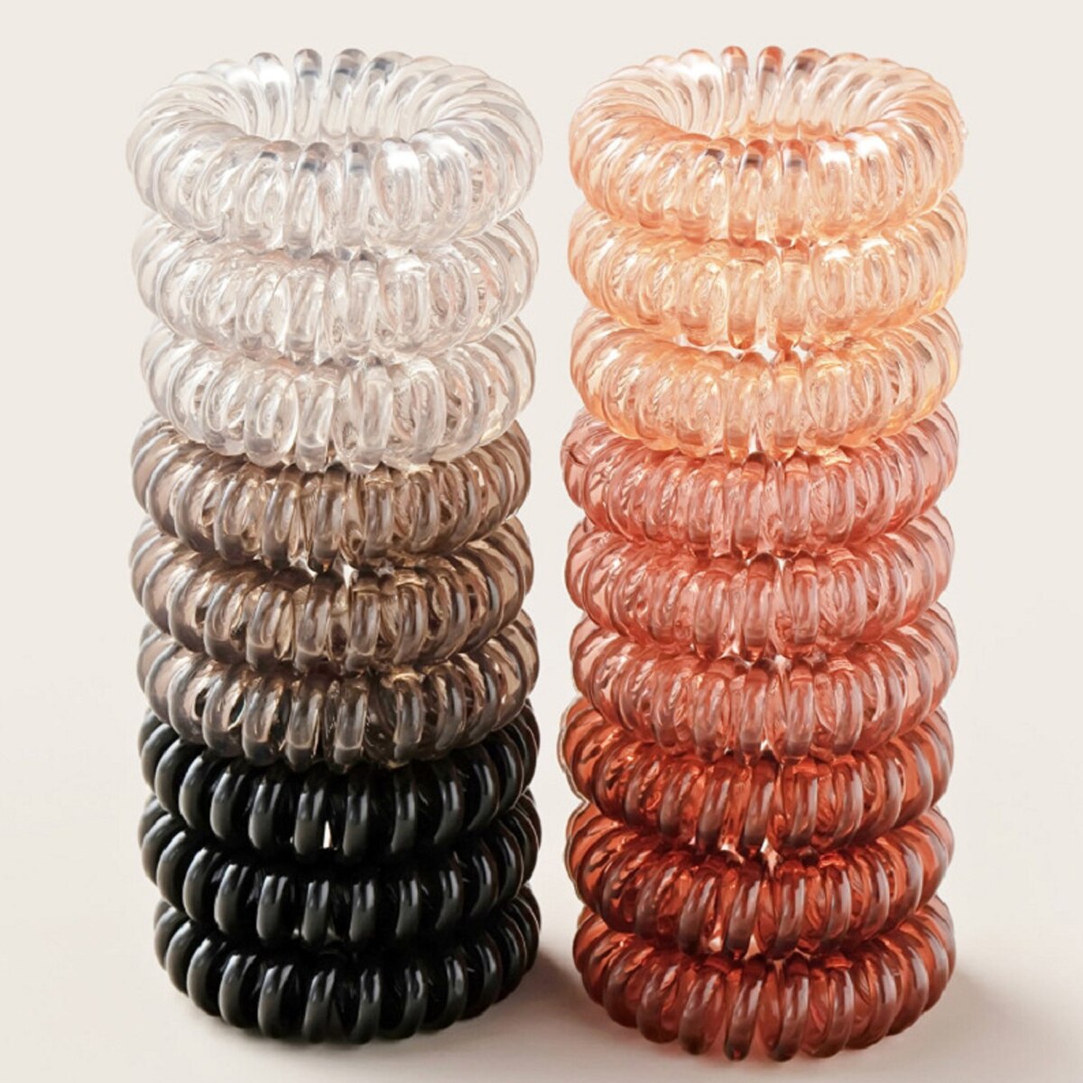 EKKJL093 18pcs Telephone Wire Hair Bands Small Korean Large Autumn And Winter Thickened Without Trace Female Children Durable Tie Hair