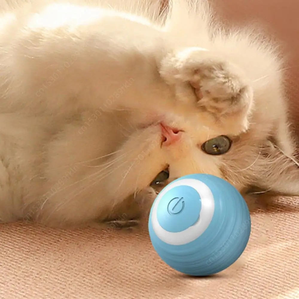 Cat Interactive Ball Smart Cat Dog Toys Electronic Interactive Cat Toy Indoor Automatic Rolling Magic Ball Cat Game Accessories. 