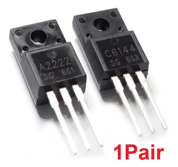 2SA2222 & 2SC6144 A2222 C6144 Pair PNP NPN Transistor 50V 10A 2W Bipolar Power Transistor TO-220 Silicon Transistor For Epson L110 L210 Logic Card PLC Electrical Circuitry & Parts. 