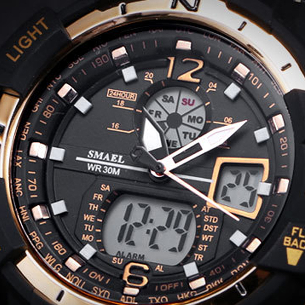 SMAEL 1376c Men Waterproof Backlight Outdoor Sports Analog Quartz