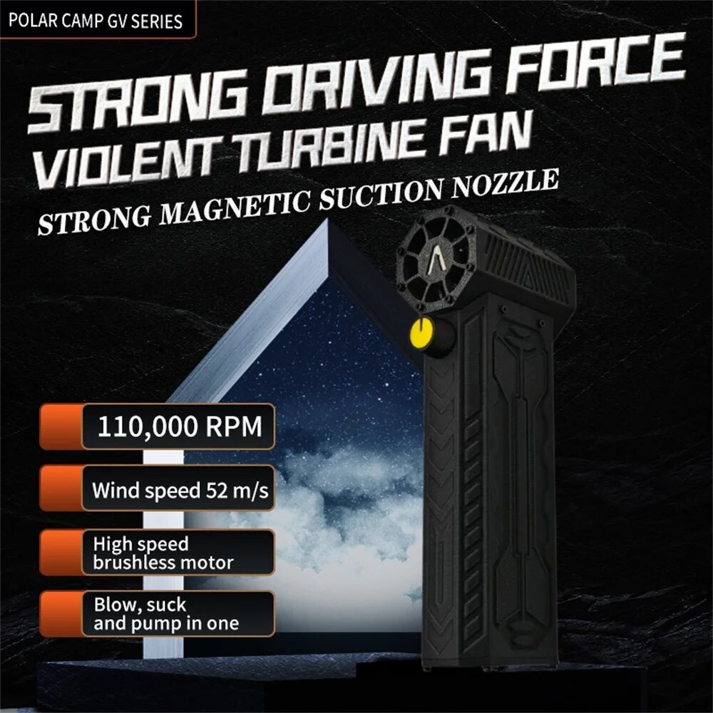 Turbo fan Mini Turbo Jet Fan DIY Plus 110,000 RPM, 45m/s Wind Speed Violent Blower Fan Jetfan Strong Handheld brushless Duct Fan. 