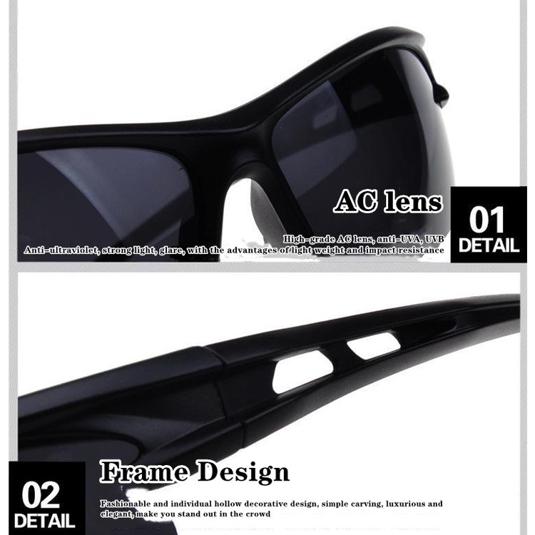 J.O.Y Night Vision HD Cycling Sunglasses Men's Sports Outdoor Riding Glasses Windproof, Dustproof and Insect-proof riding glass driving glasses #096. 