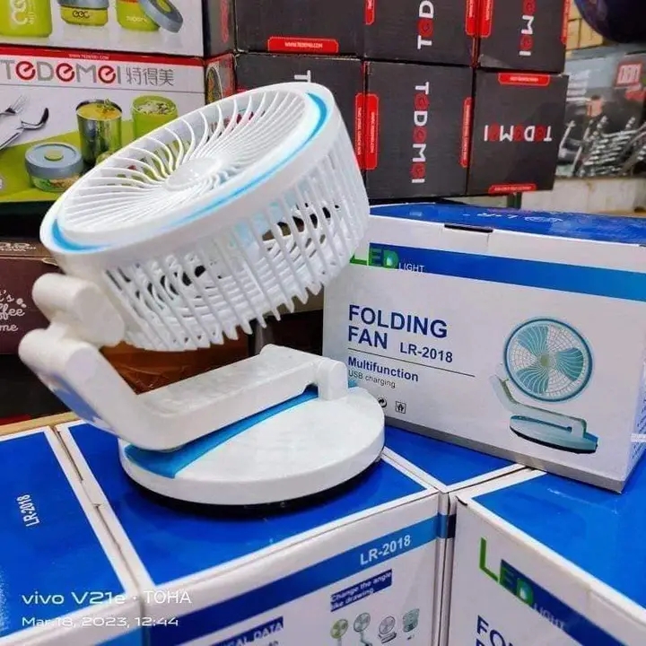 Best Quality Rechargeable table fan with LED light. 