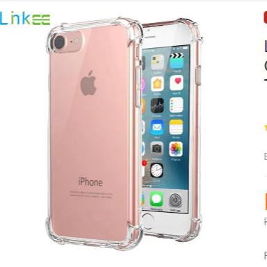 iPhone 7 Phone Case, iPhone 8 Phone Case, Clear Shockproof Bumper Cover se Transparent Silicon TPU Casing. 