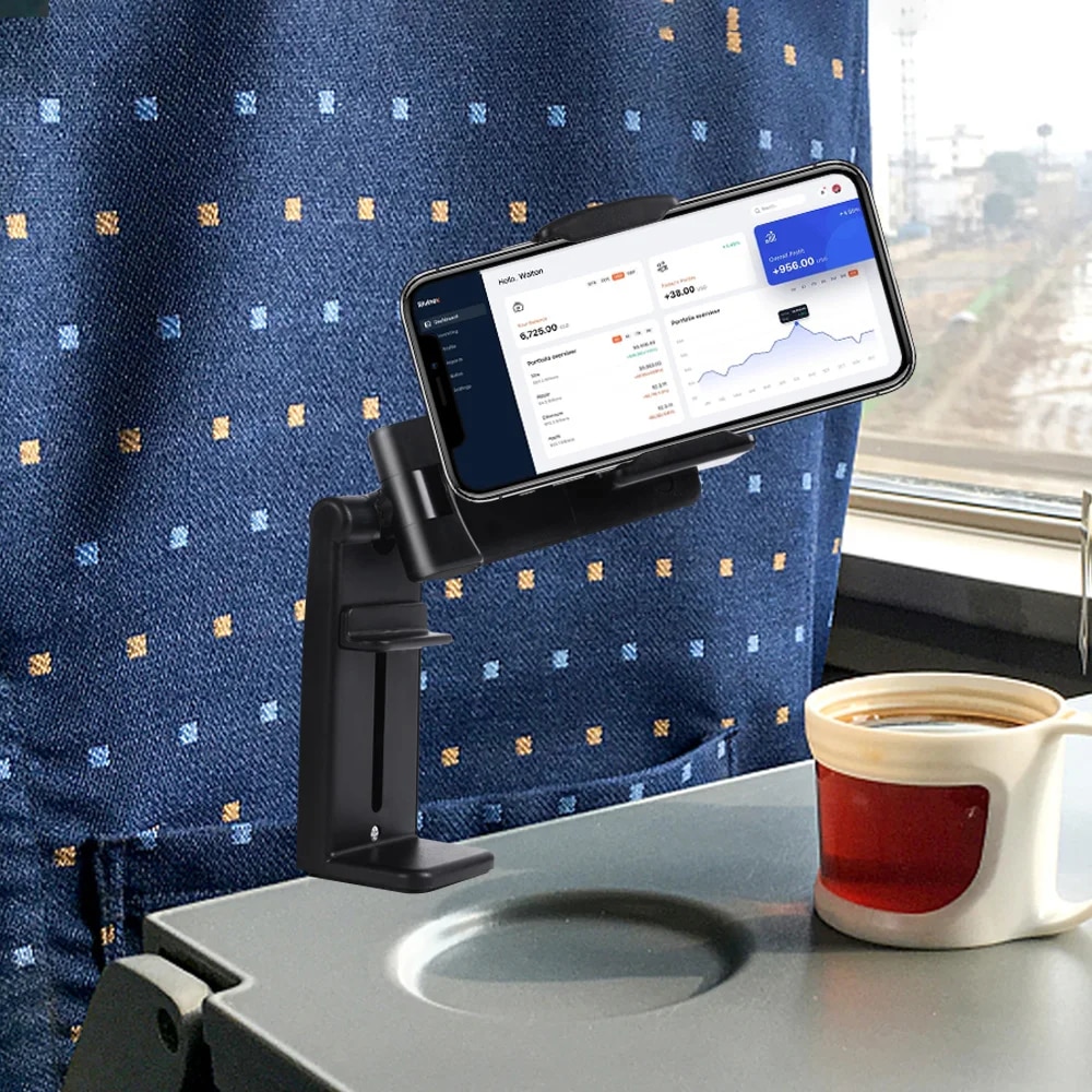 Airplane Train Seat Travel Phone Stand Multifunctional Foldable Holder Smart Mobile Support Ipad Phone Holder Portable Bracket. 
