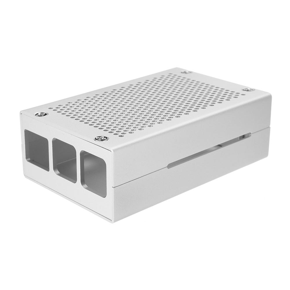 Silver/Black Aluminum Case Metal Enclosure With Screwdriver For Raspberry Pi 3 Model B+(plus) Purism. 