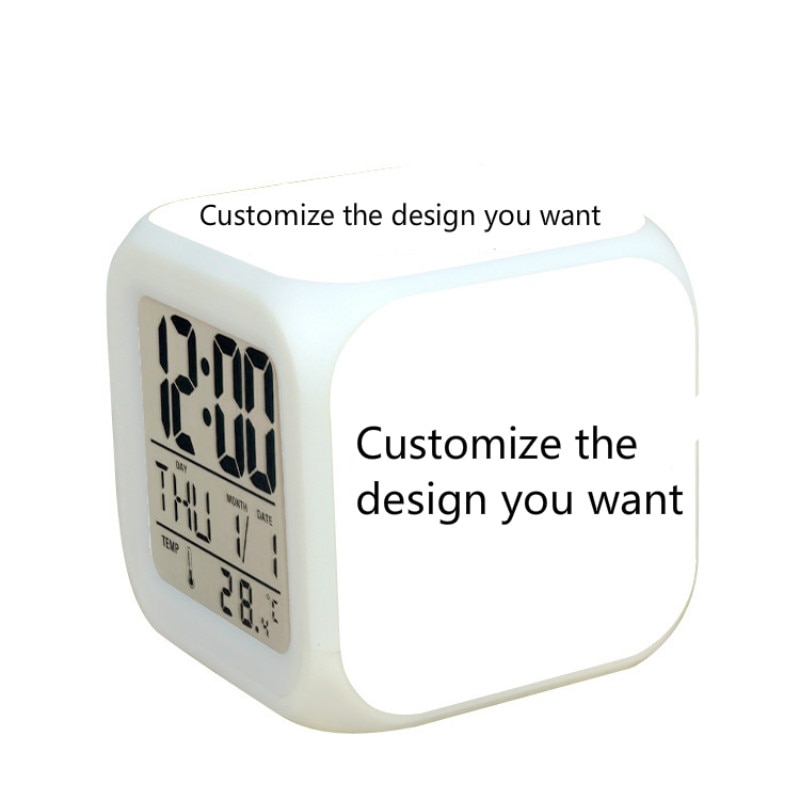 New pokemon go Digital 7 Colors Change LED Digital Alarm Clock Night light Colorful Changing clock. 