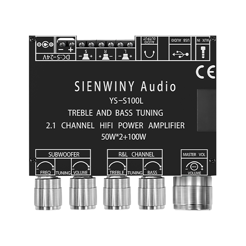 YS-S100L Bluetooth Audio Amplifier Board Audio Amplifier Module Black 50X2+100W. 
