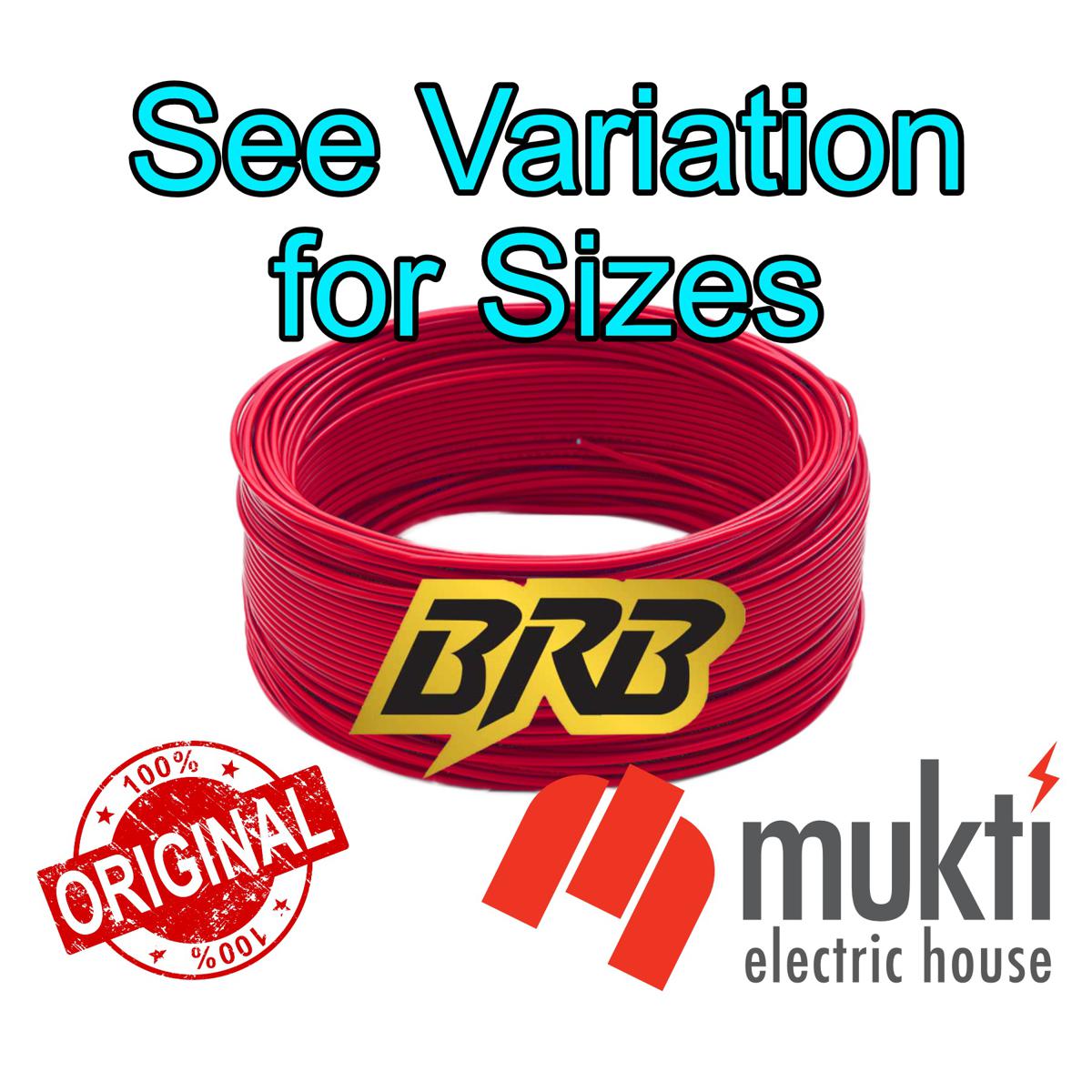 BRB Red Cable 23/76 Single Core 0.65RM Flexible PVC Insulated Circular Wire Copper Cord 2376