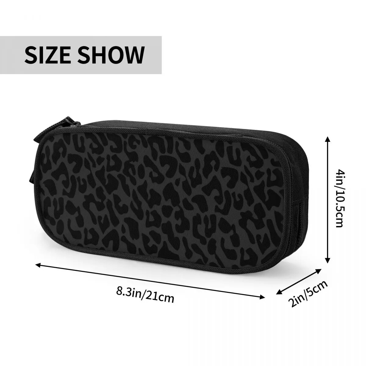 New Black Leopard Pencil Cases Cheetah Animal Pencil Pouch Pen Holder Kids Big Capacity Bag Office Gift Stationery. 