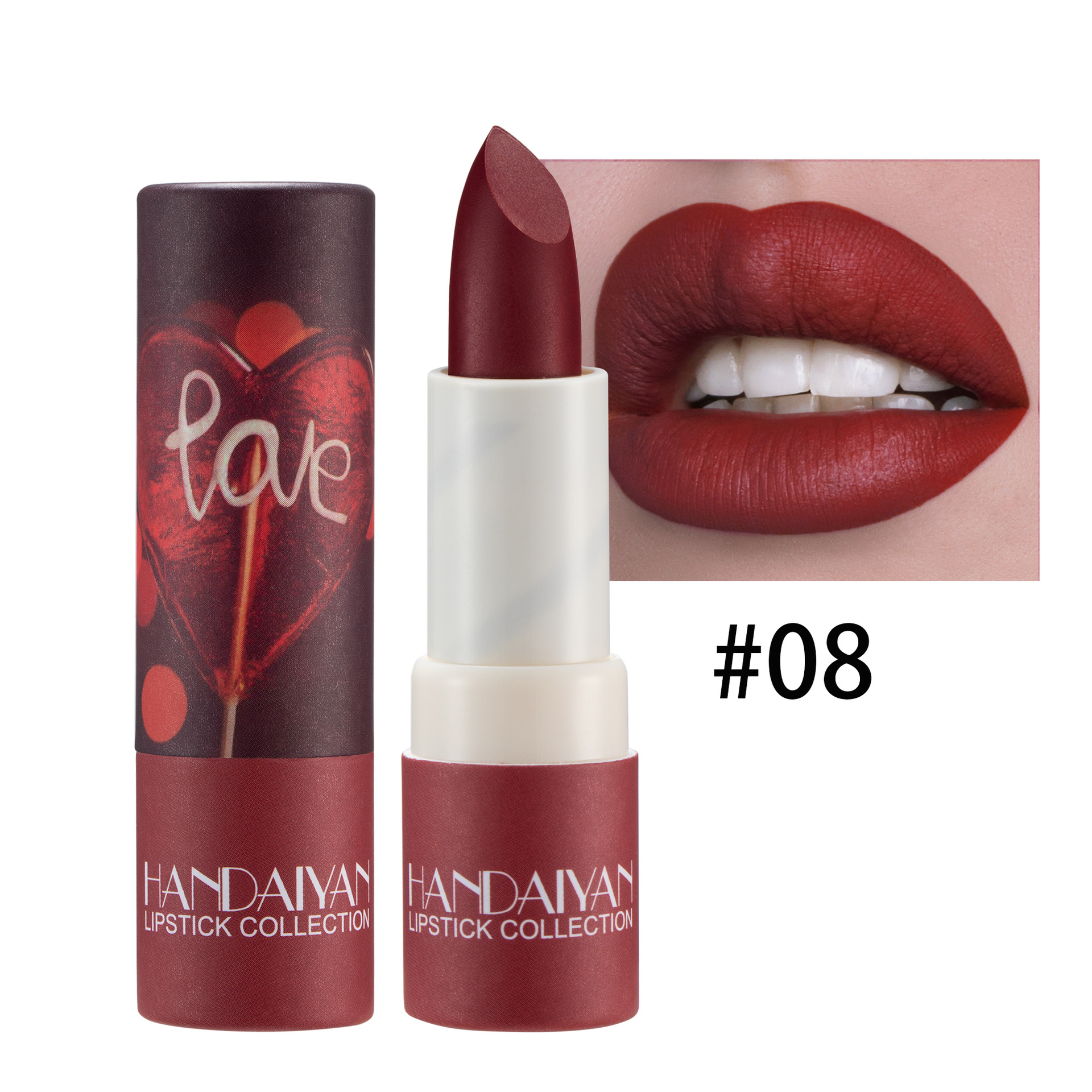 Paper Tube Matte Lipstick High Pigment Moisturizing Longlasting Vagan