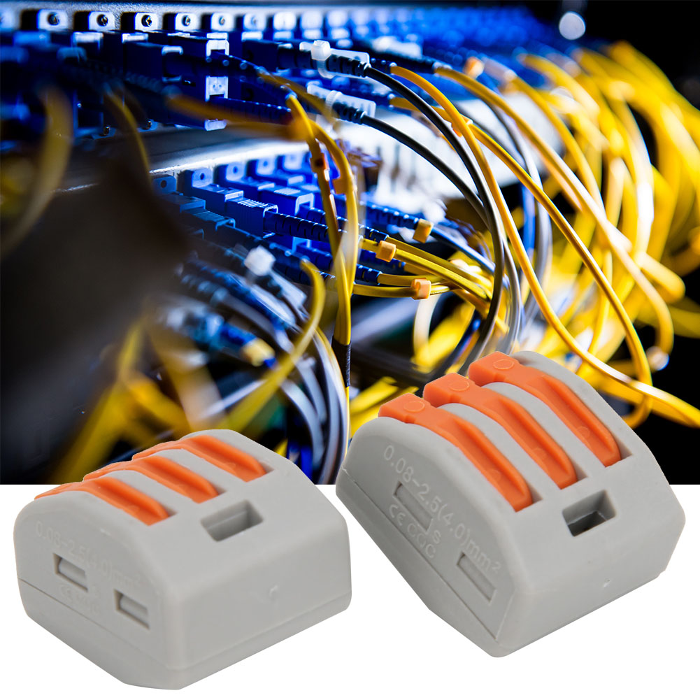 15 Pcs PCT-213 Connector Spring Terminal Block 3 Way Cable. 