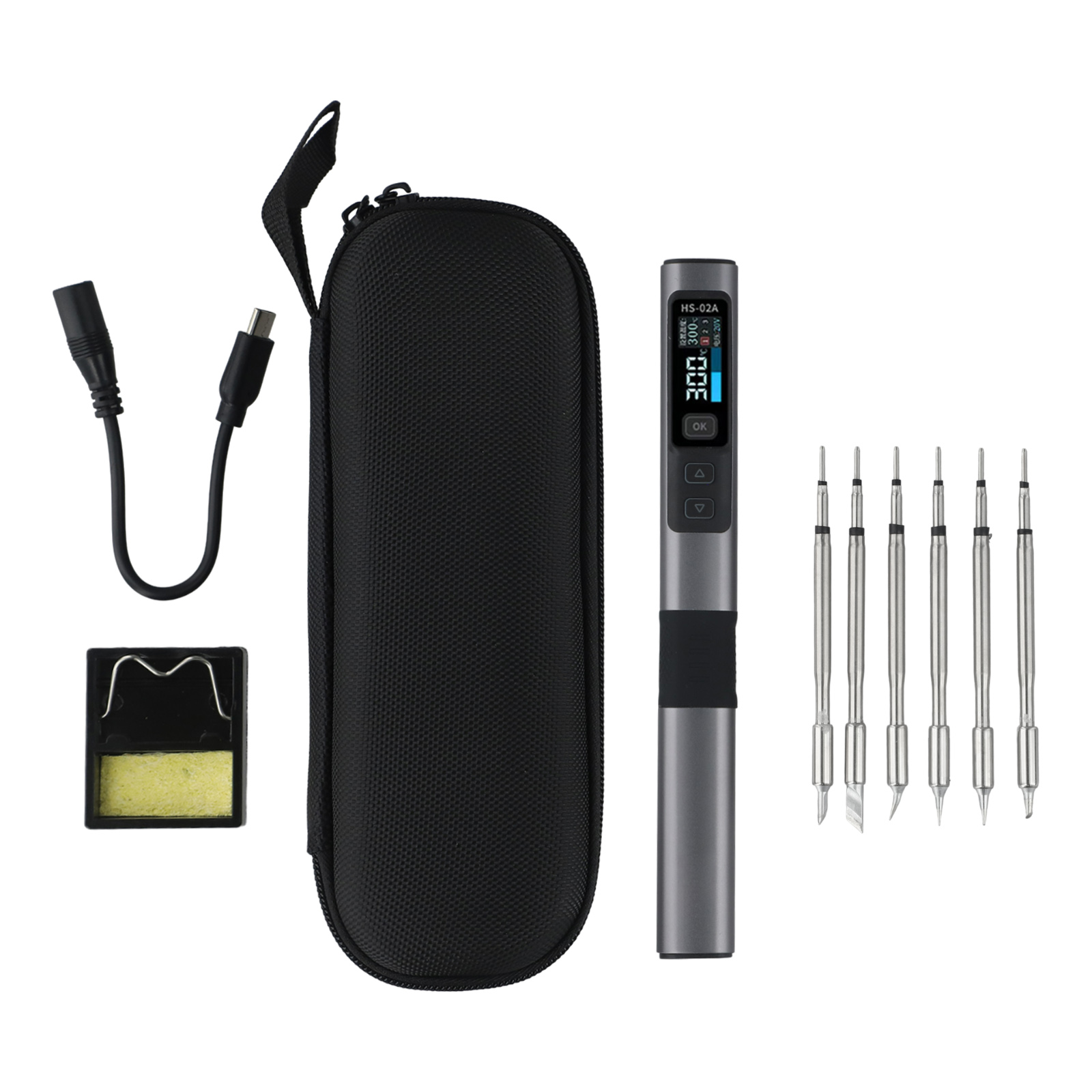 For FNIRSI HS02A Constant Temperature Soldering Iron PD 100W Quick Heat Up Precision Temperature Control Adaptive Power. 