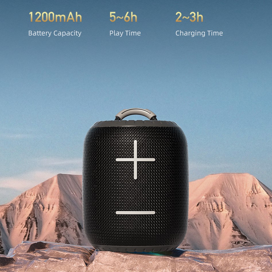 Awei Y526 Bluetooth 5.0 IPX4 Waterproof Portable Outdoor Wireless Speaker With Magic Lights. 