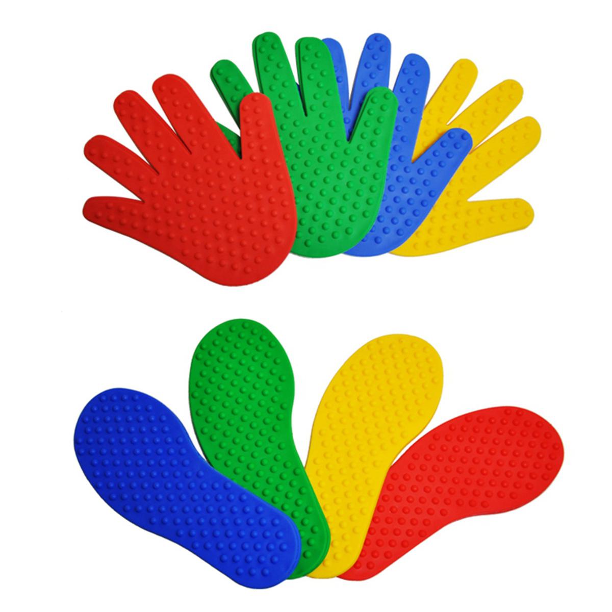 8 Pairs Hands and Feet Game 4 Color s for Game Props for Children