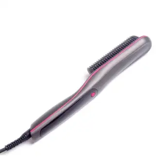 Us Plug Straight Hair Brush Heating Straightening Brush Anti