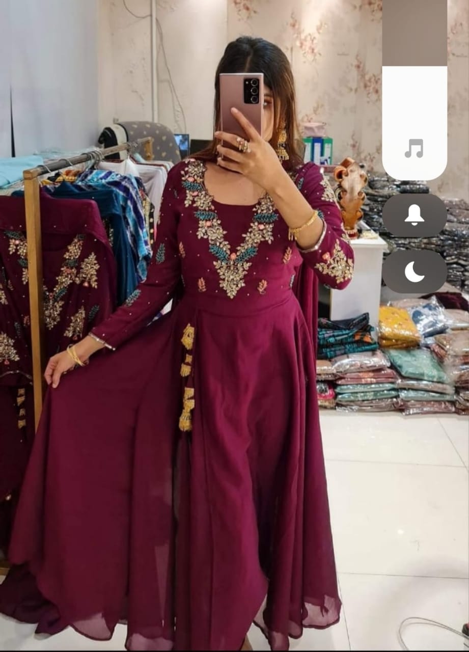 Eid Exclusive Readymade Indian Waiteless Jorget 3 Pieces Salowar, Kamit for Smart and Stylish Women/Girls.. 