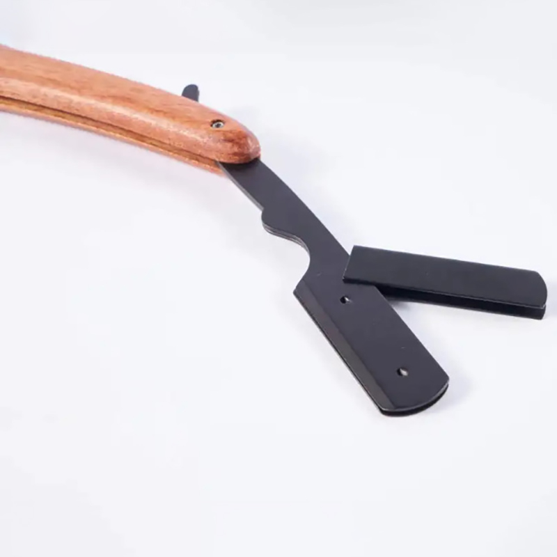 Men's Professional Barber Razor Pear Flower Wood Manual Folding Shaving Shave Stainless Steel Straight Razor Beard trimmer. 