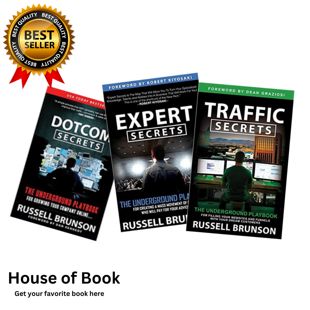 Expert Secrets, Dotcom Secrets, Traffic Secrets (3 Books Combo by Russell Brunson) - Premium Quality. 