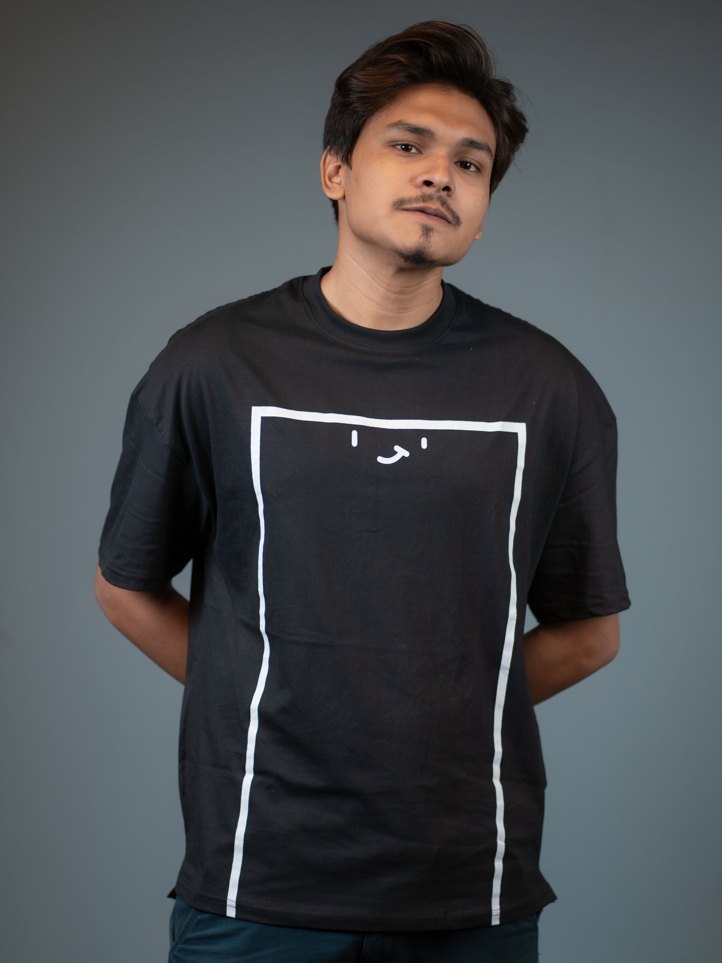 Antik Mahmud Inverse Tshirt Black and White | Daraz.com.bd