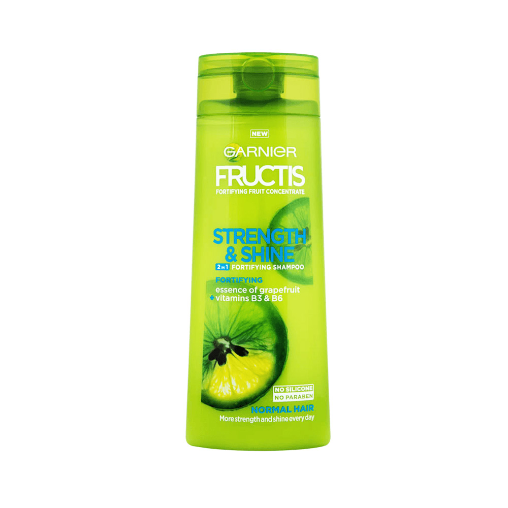 Garnier, Fructis Strength& Shine 2 in 1 Vitamins B3&B6 Shampoo-400ml –  ShahebBiBi.com