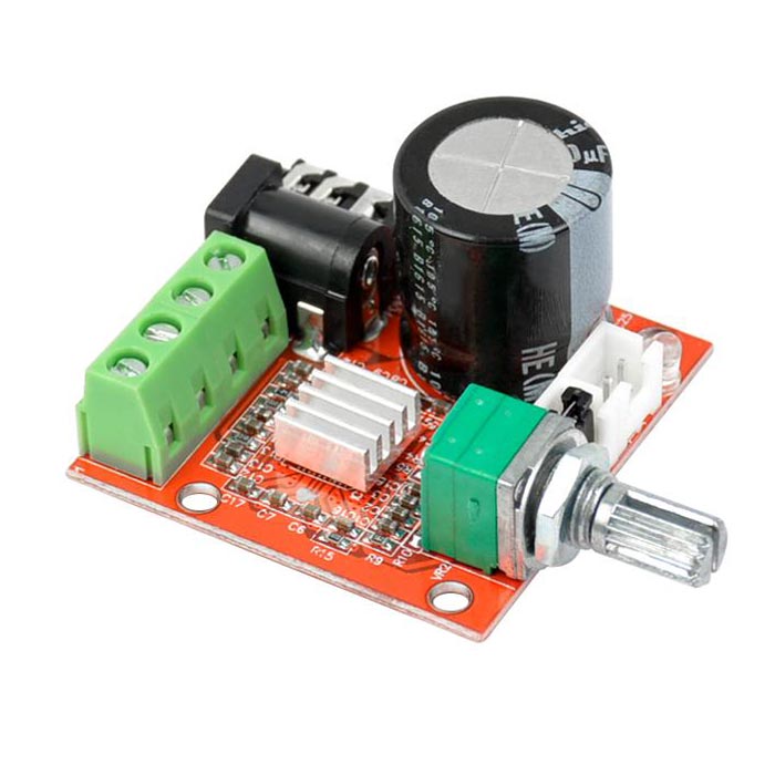 RED/BLACK PAM8610 With VOLUME POT PAM-8610 Hi-Fi Audio Stereo Amplifiers Board Module Dual D Class Channel 2x10W 12V Mini Stereo Digital Audio Amplifier Circuit 10W Speakers. 