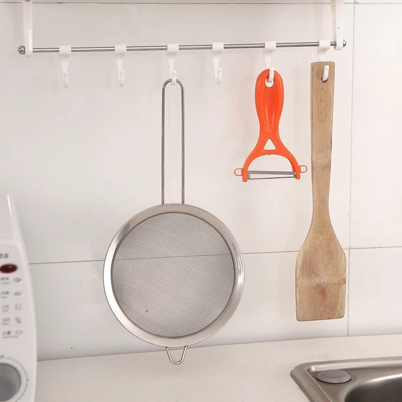 10" long Stainless Steel Fine Mesh Strainer, Colander Sieve Sifters with Long Handle