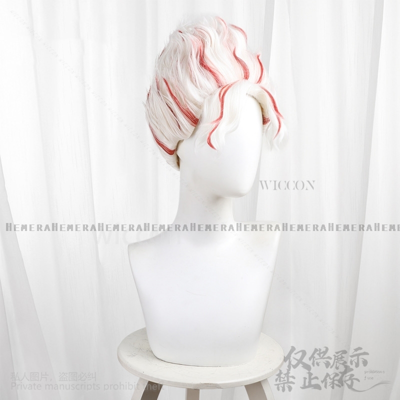 Anime Dandadan Okarun Ken Takakura Cosplay New Costume Wigs Cos Red White Short Hair Halloween Christmas Party For Women Men. 