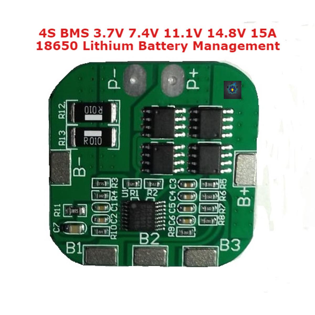 4S BMS 3.7V 7.4V 11.1V 14.8V 15A 18650 Lithium Battery Management System Board