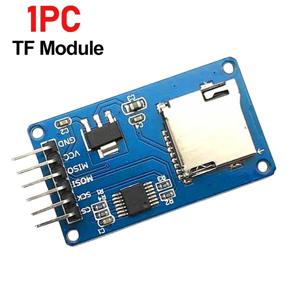 Micro SD Module Storage Expansion Board SPI Micro SD TF Card 5V 3.3V Memory Shield Module 6 Pins TF Card Module for Arduino DIY