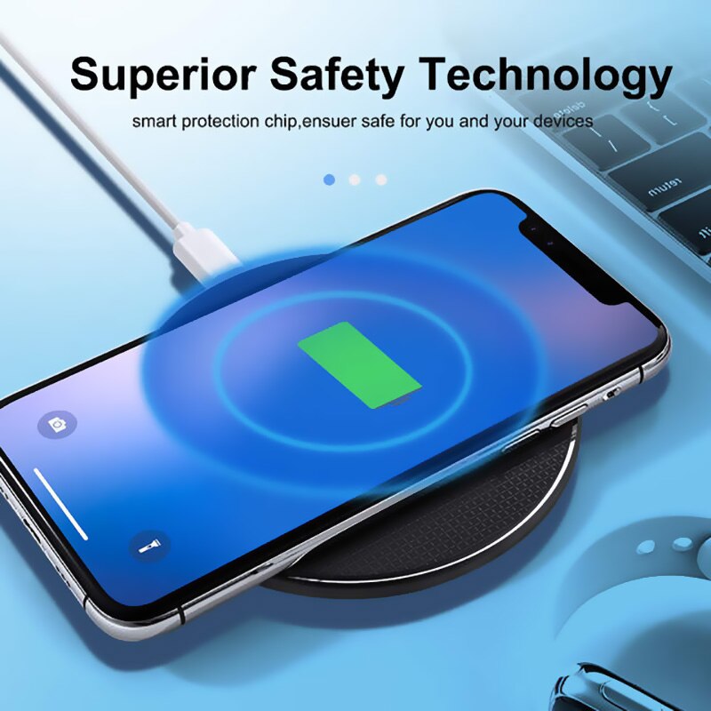Qi wireless charger For Samsung Galaxy S8 S9 Plus Note 8 9 For IPhone X XR XS 11 Pro Max 10w Fast Charging Pad wireless Charger BQ.