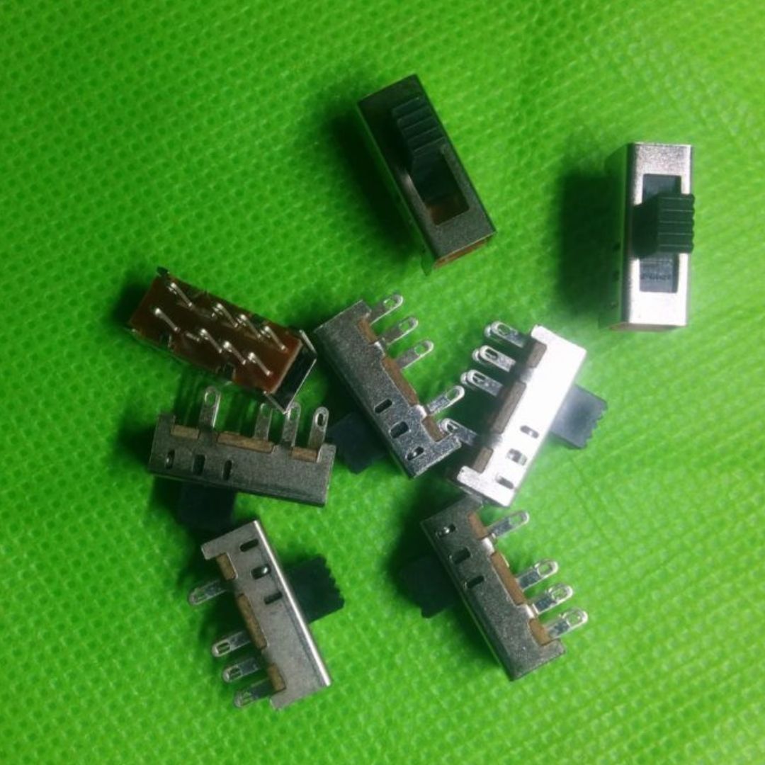 5Pcs- Slide Switch 8 Pin 3 Position Switches. 