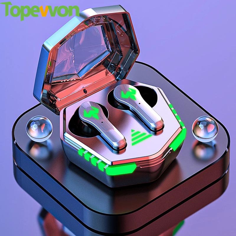 【FUPANG】Topewon TWS 5.2 earphone Bluetooth low gamer Bluetooth with mic HiFi headset