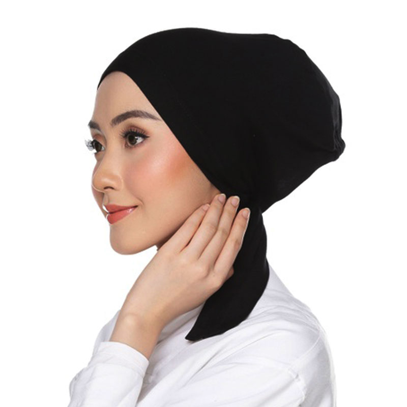 Muslim wear Black hijab inner cap for 