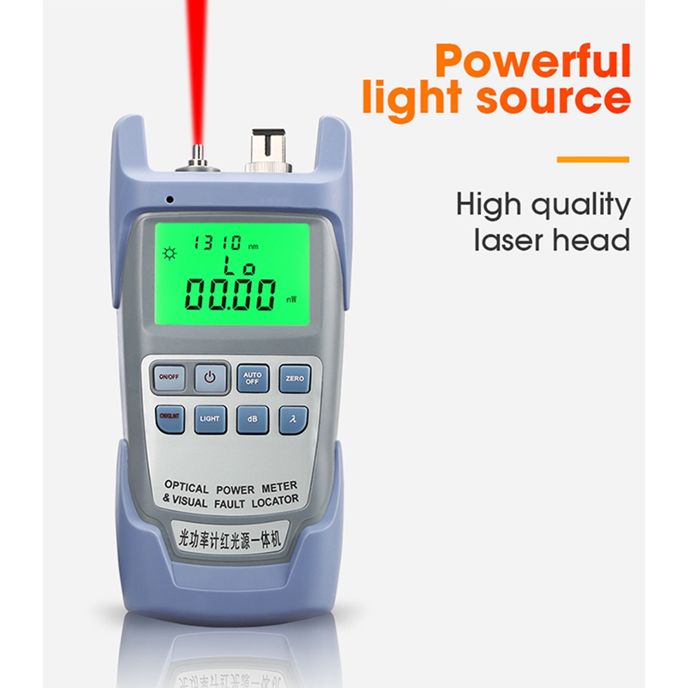AUA-9A All-IN-ONE Optical Power Meter with Visual Fault Locator Optical Fiber Tester 5KM 10Km 20KM 30Km VFL10 MW. 