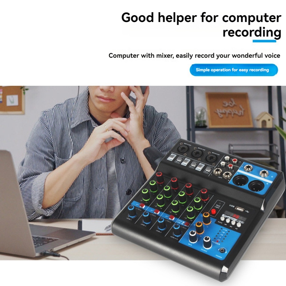 A5 Live Sound Card Mixing Console Mixer for Live Streaming (EU). 