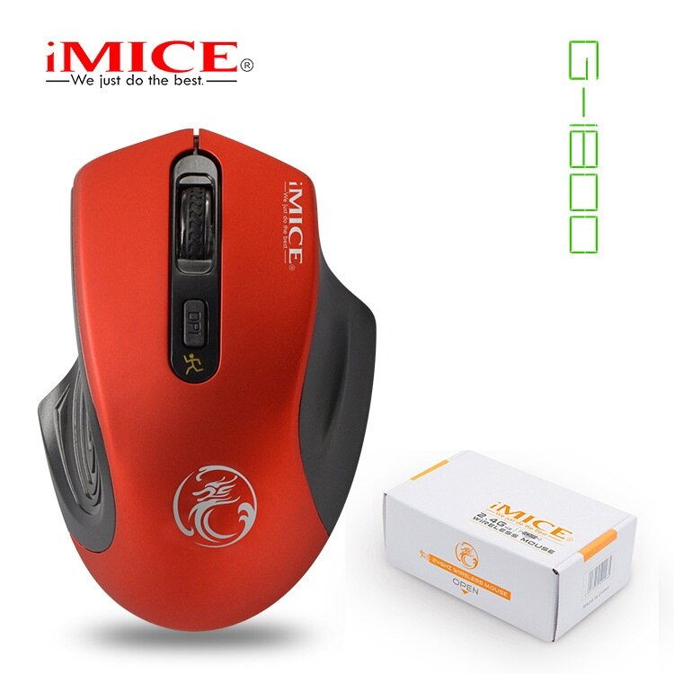IMICE G-1800 Factory Direct Supply 2.4G Wireless Mute Mouse Business Office Gift 4 Button Gaming Wireless Mouse Bluetooth Mouse. 