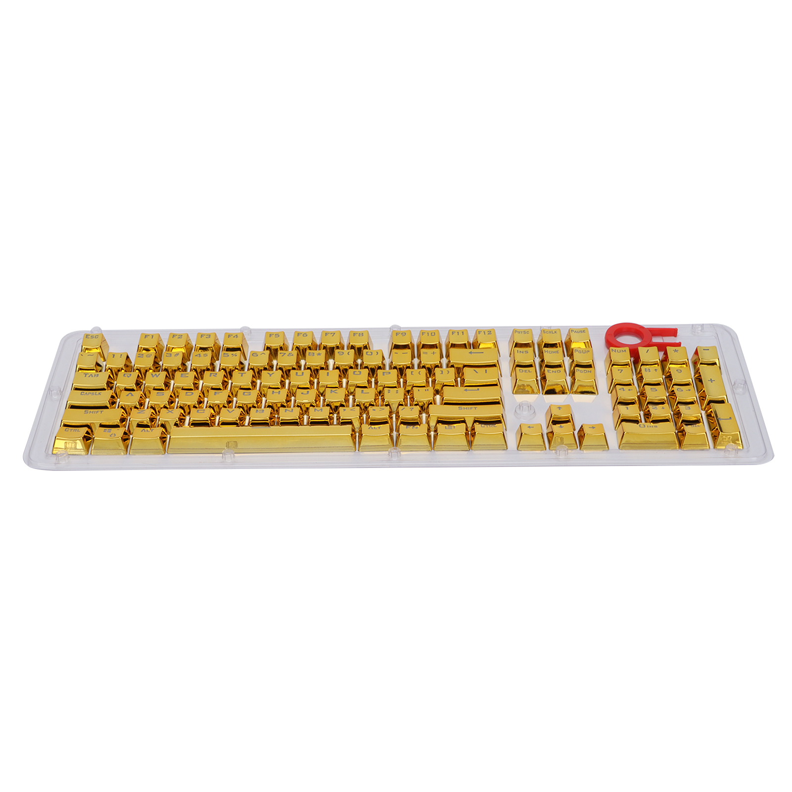 104Pcs Keycaps Metallic Durable Stable TwoTone Translucent Backlit Mechanical Keyboard Caps(Gold ). 